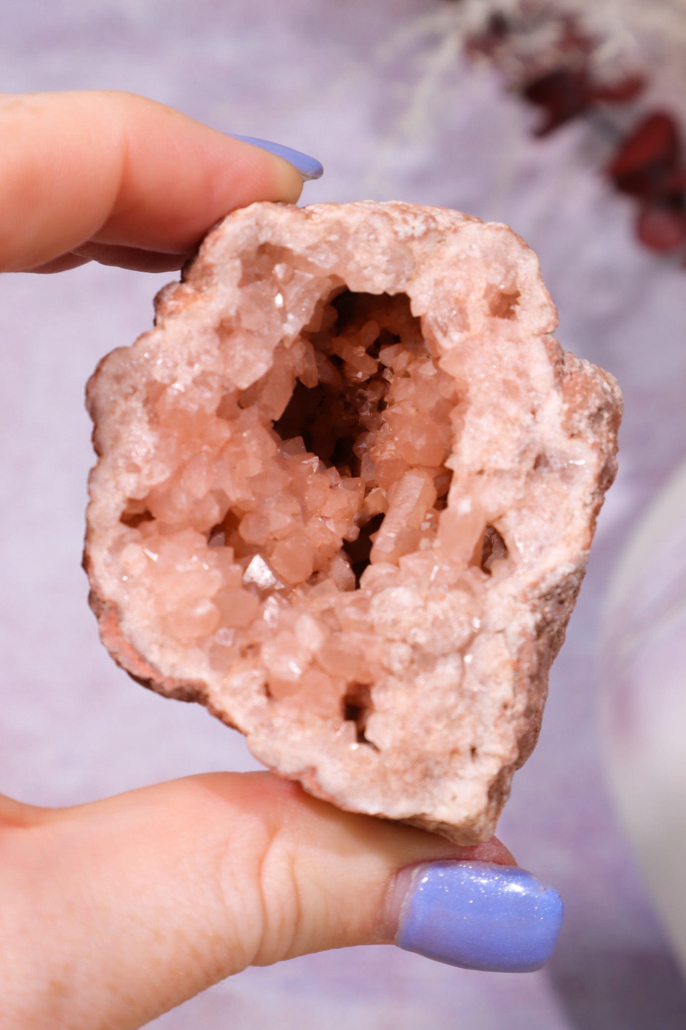 Pink Amethyst Geode 88gr Minerals Tali & Loz Crystals
