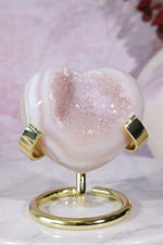 Pink Amethyst In Agate Heart Carving 106gr Hearts Tali & Loz Crystals