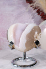 Pink Amethyst In Agate Heart Carving 139gr Hearts Tali & Loz Crystals