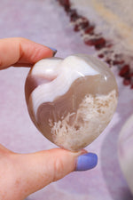 Pink Amethyst In Agate Heart Carving 154gr Hearts Tali & Loz Crystals