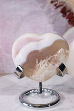 Pink Amethyst In Agate Heart Carving 154gr Hearts Tali & Loz Crystals