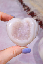 Pink Amethyst In Agate Heart Carving 98gr Hearts Tali & Loz Crystals