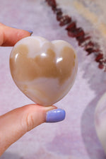 Pink Amethyst In Agate Heart Carving 98gr Hearts Tali & Loz Crystals