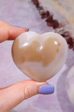 Pink Amethyst In Agate Heart Carving 98gr Hearts Tali & Loz Crystals