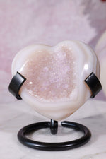 Pink Amethyst In Agate Heart Carving 98gr Hearts Tali & Loz Crystals