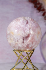 Pink Amethyst with Flower Agate & Lilac Amethyst Sphere 6.3cm spheres Tali & Loz Crystals