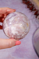 Pink Amethyst with Flower Agate & Lilac Amethyst Sphere 6.3cm spheres Tali & Loz Crystals