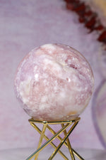 Pink Amethyst with Flower Agate & Lilac Amethyst Sphere 6.3cm spheres Tali & Loz Crystals