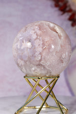 Pink Amethyst with Flower Agate & White Quartz Druzy Sphere 6.2cm spheres Tali & Loz Crystals
