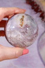 Pink Amethyst with Orbicular Agate & Lilac Amethyst Sphere 6.2cm spheres Tali & Loz Crystals