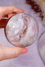Pink Amethyst with Orbicular Agate & Lilac Amethyst Sphere 6.2cm spheres Tali & Loz Crystals