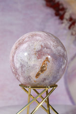 Pink Amethyst with Orbicular Agate & Lilac Amethyst Sphere 6.2cm spheres Tali & Loz Crystals