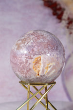 Pink Amethyst with Orbicular Agate & Lilac Amethyst Sphere 6.2cm spheres Tali & Loz Crystals