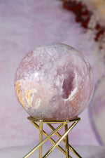 Pink Amethyst with Orbicular Agate & Lilac Amethyst Sphere 6.2cm spheres Tali & Loz Crystals