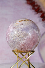 Pink Amethyst with Orbicular Agate & Lilac Amethyst Sphere 6.2cm spheres Tali & Loz Crystals
