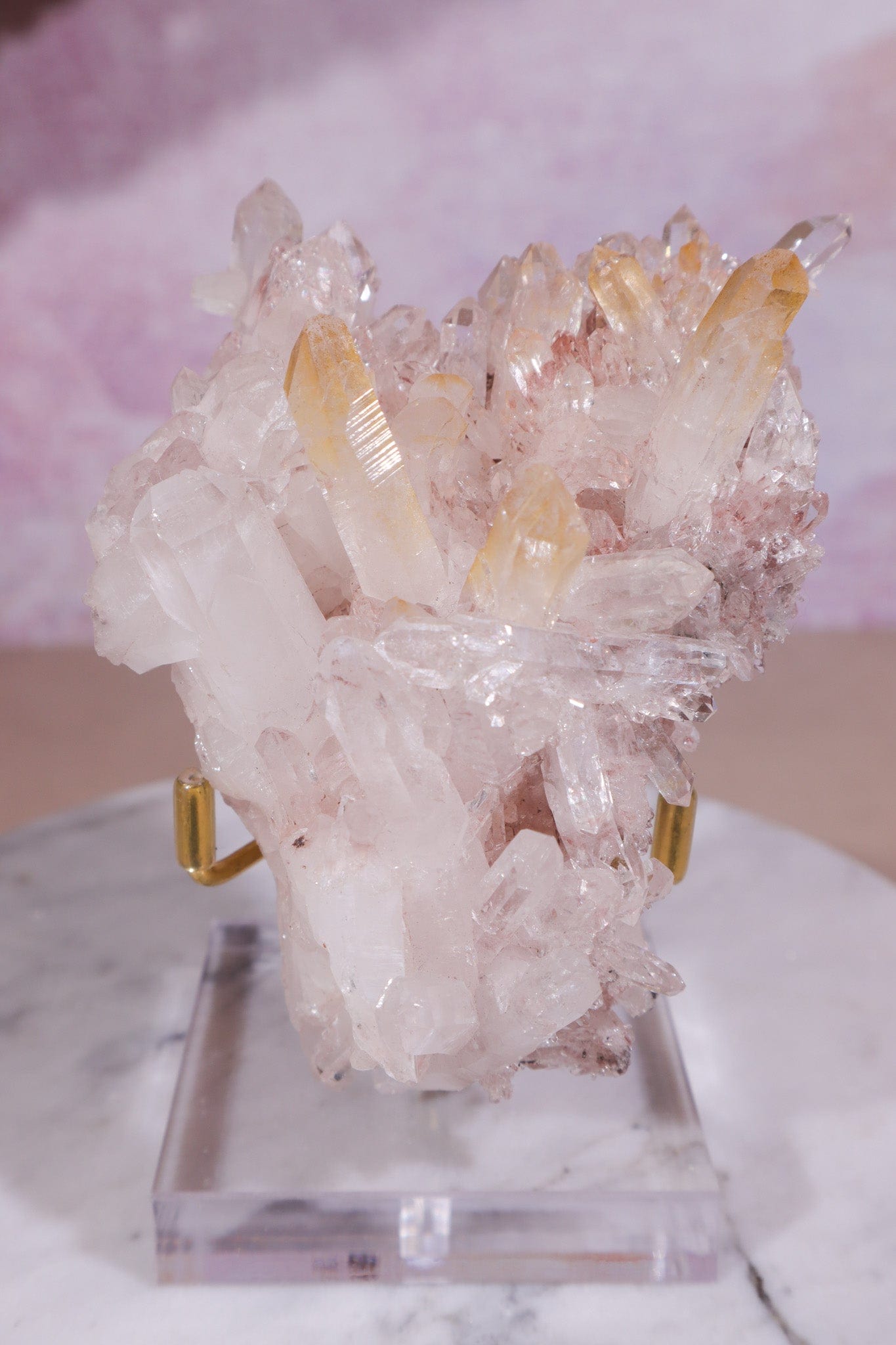 Pink Lemurian Cluster with Halloysite Inclusions 0.2kg - Tali & Loz Crystals