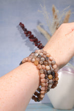 Pink Moonstone Bracelet (Bead Size 0.7cm), Intuitively Chosen Bracelets Tali & Loz Crystals