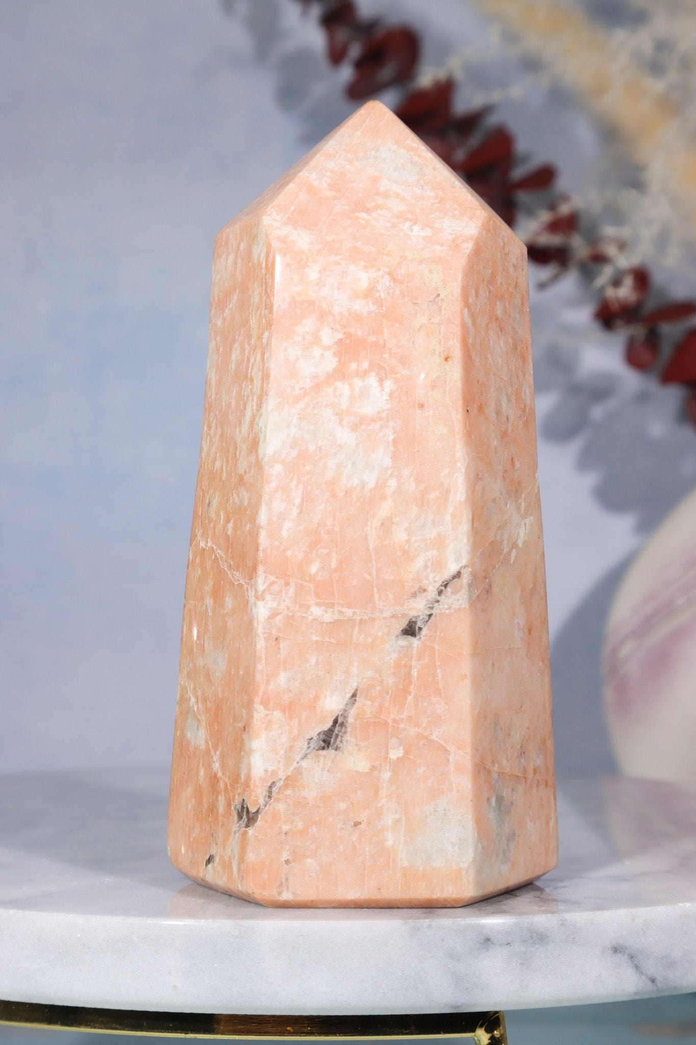 Pink Moonstone Tower 400gr Towers Tali & Loz Crystals