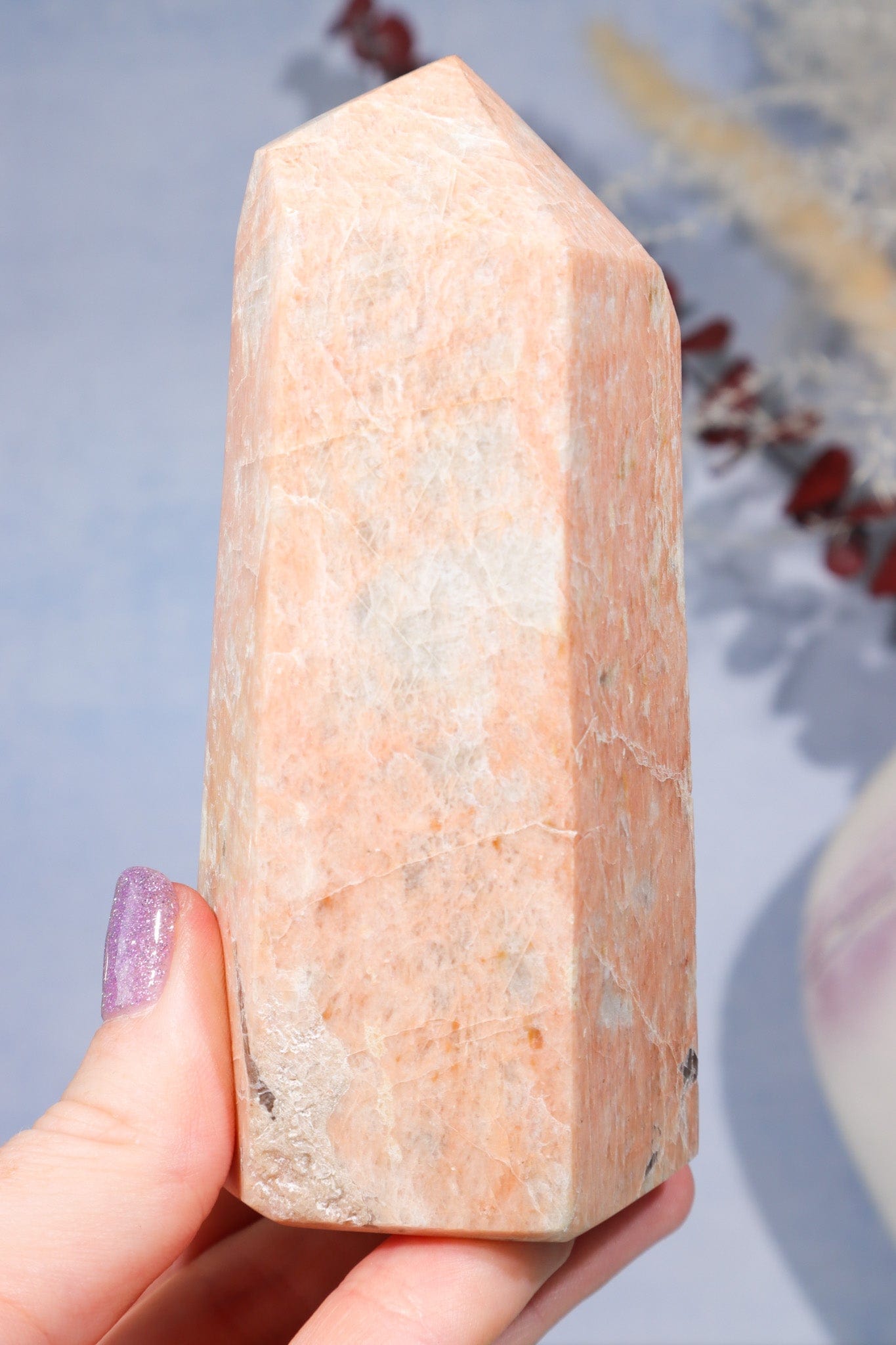 Pink Moonstone Tower 400gr Towers Tali & Loz Crystals