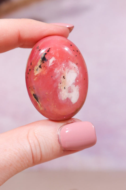 Pink Opal Cabochon 37mm Cabochons Tali & Loz Crystals