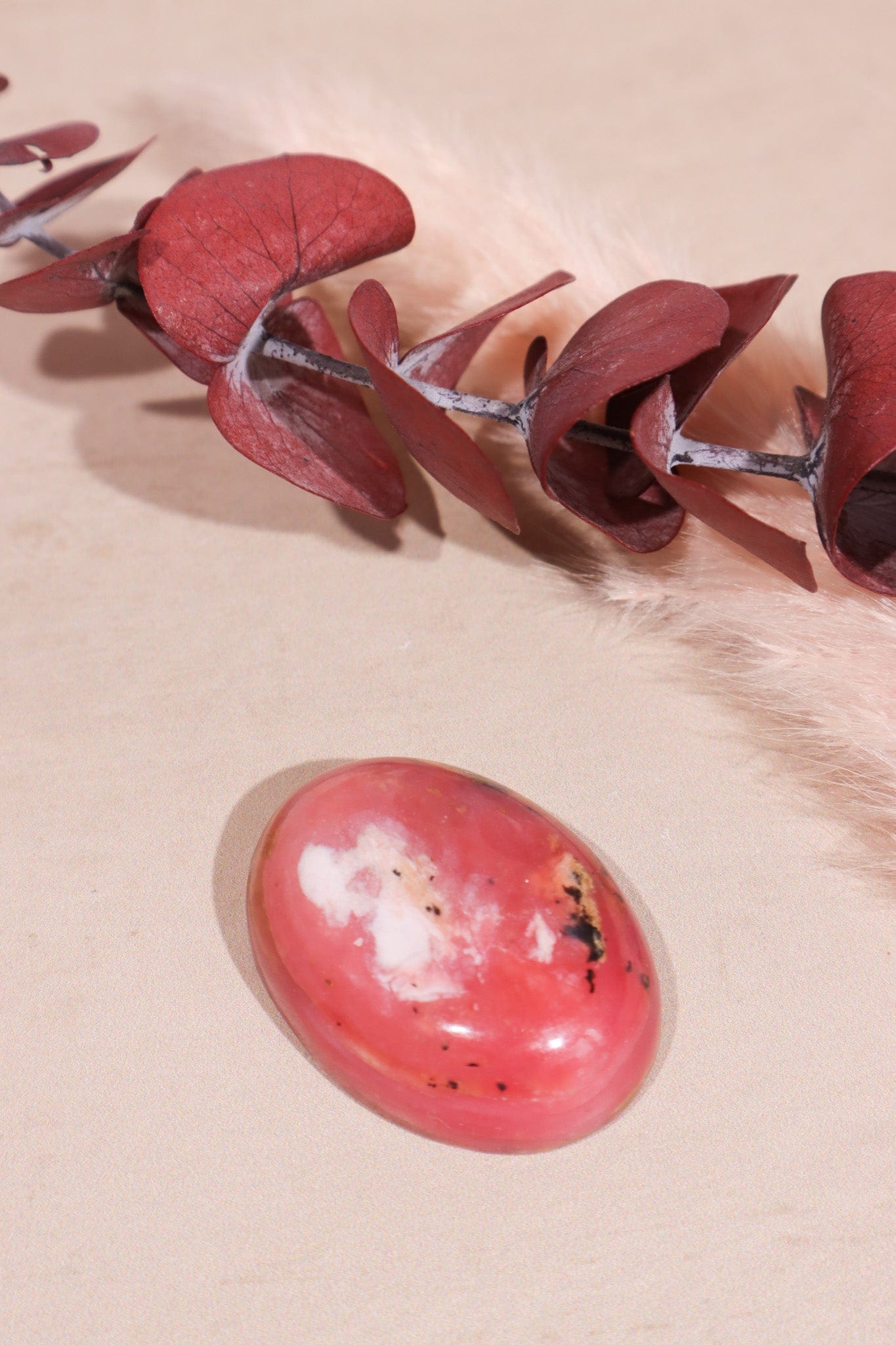 Pink Opal Cabochon 37mm - Tali & Loz Crystals