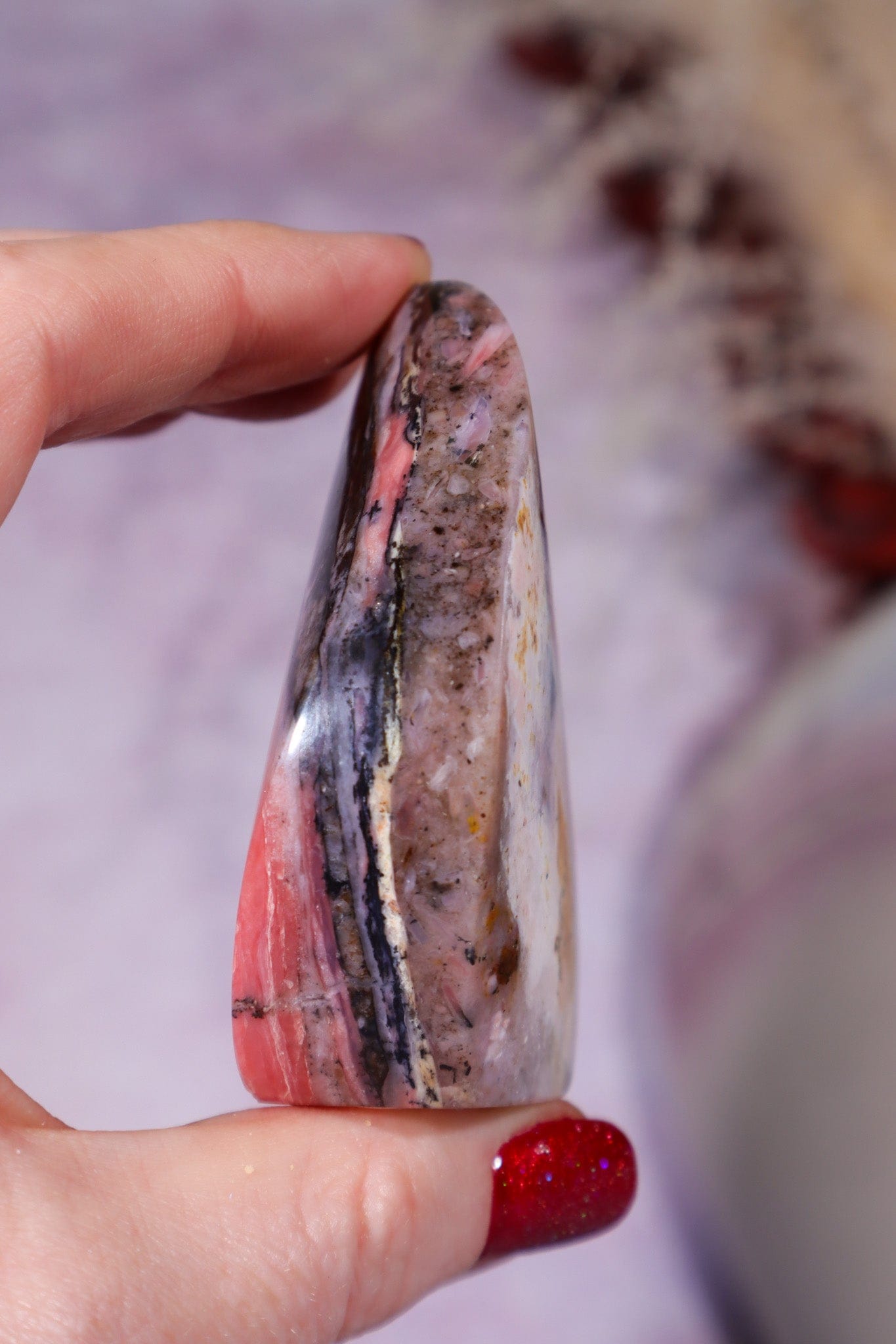 Pink Opal Flame 6.5cm, Peru Flames Tali & Loz Crystals