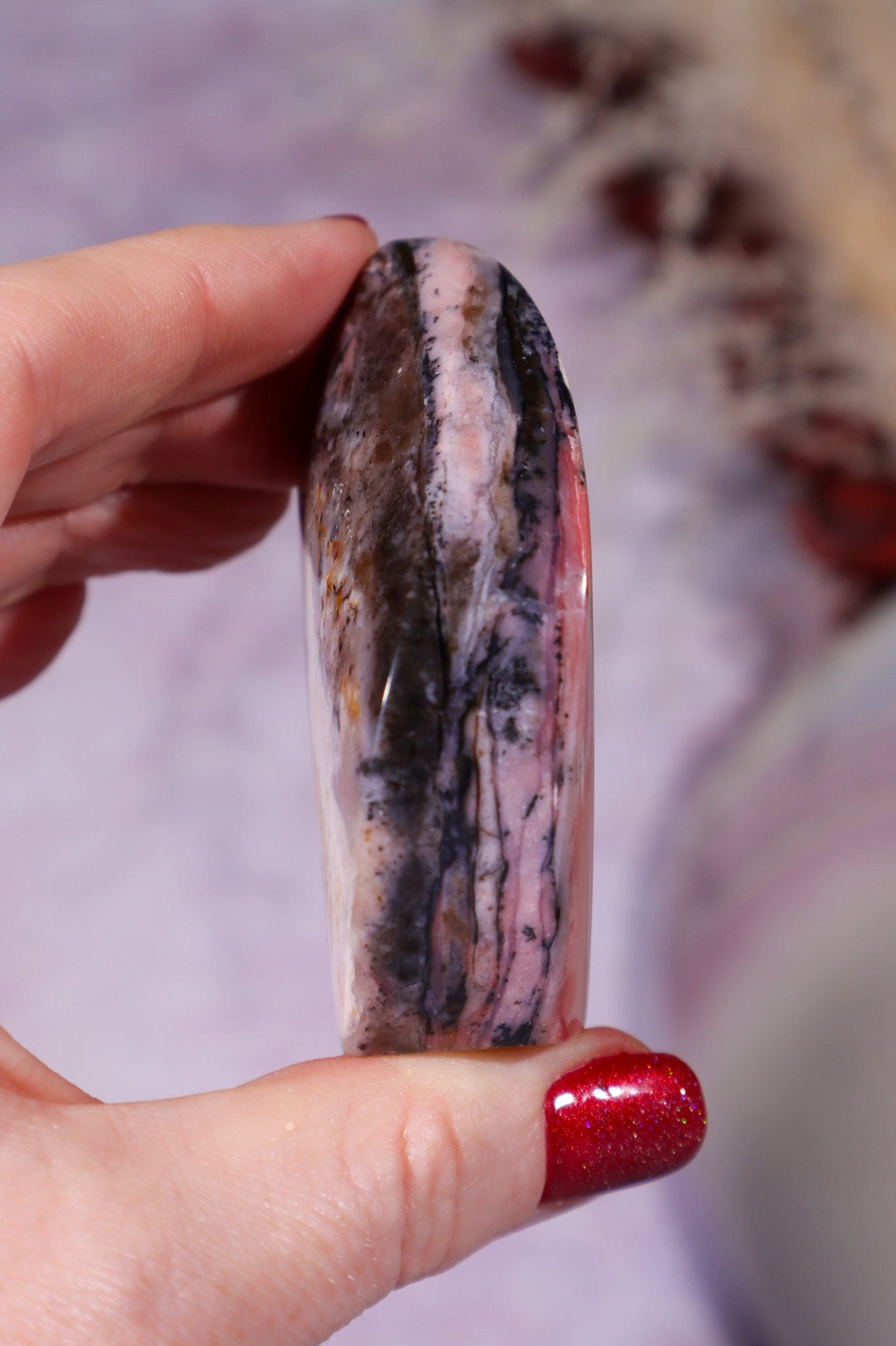 Pink Opal Flame 6.5cm, Peru Flames Tali & Loz Crystals