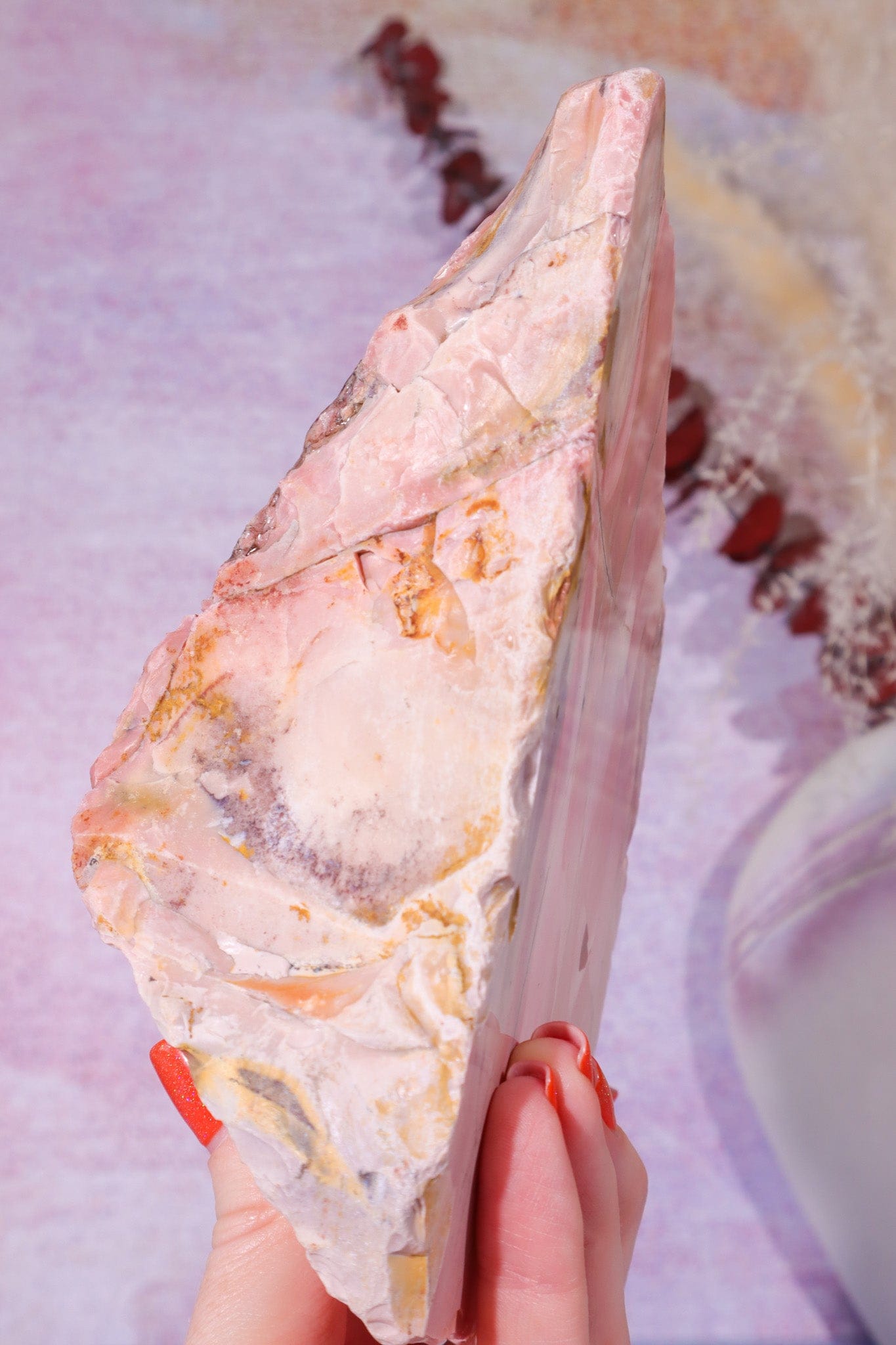 Pink Opal Freeform, Australia, 16cm Freeform Tali & Loz Crystals