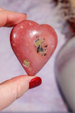 Pink Opal Heart 5cm, Peru Hearts Tali & Loz Crystals