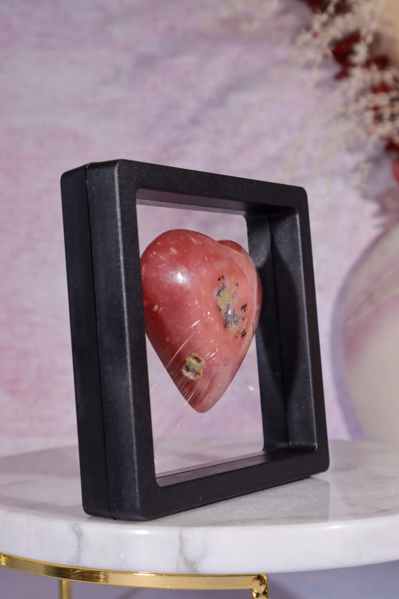 Pink Opal Heart 5cm, Peru Hearts Tali & Loz Crystals