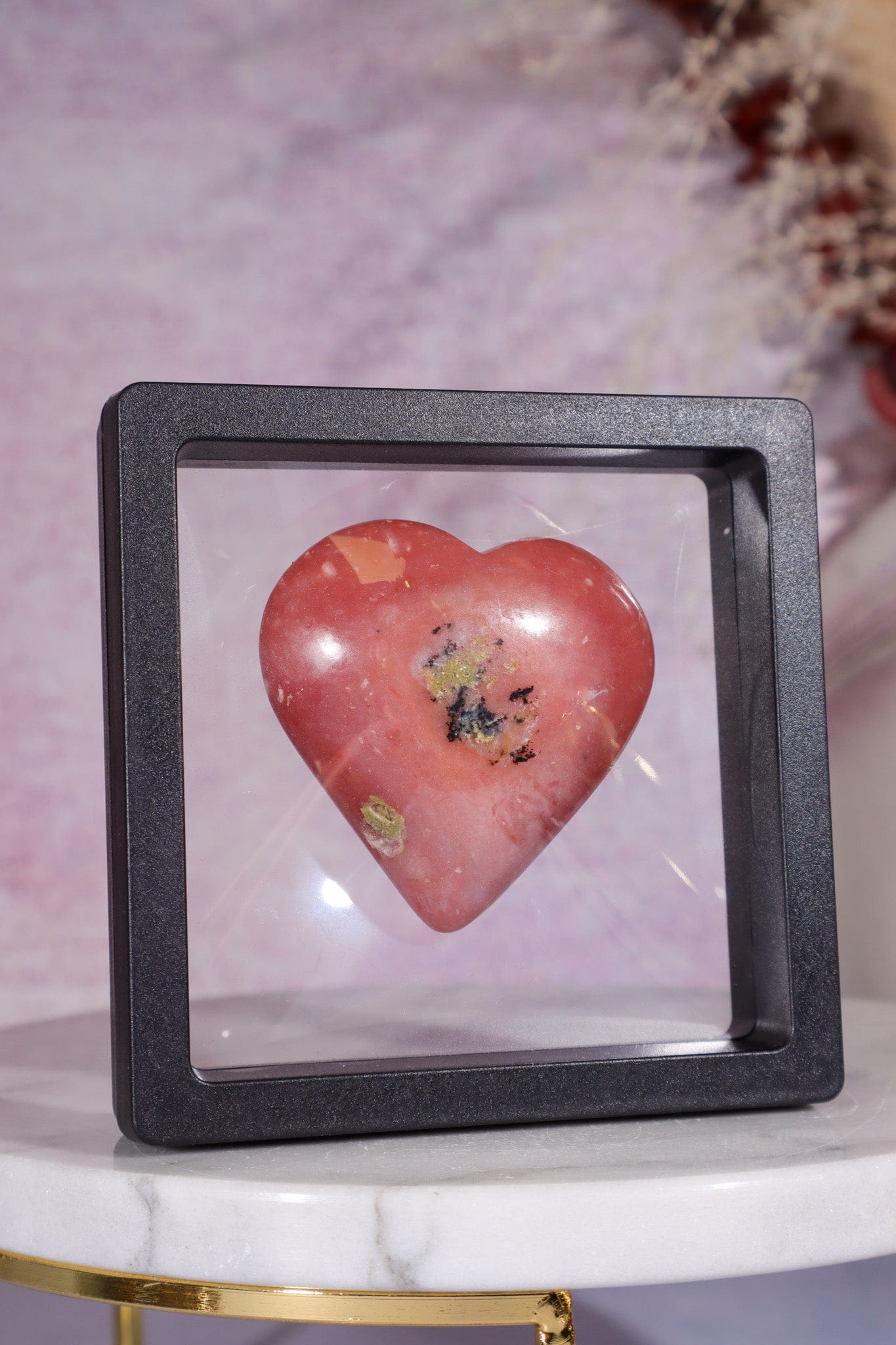 Pink Opal Heart 5cm, Peru Hearts Tali & Loz Crystals