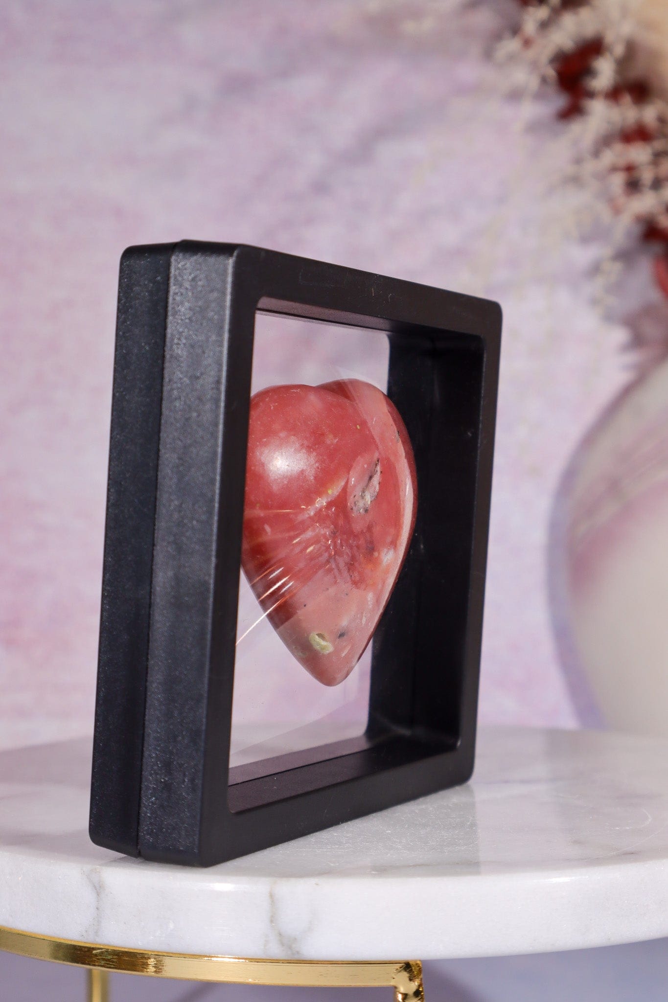 Pink Opal Heart 5cm, Peru Hearts Tali & Loz Crystals