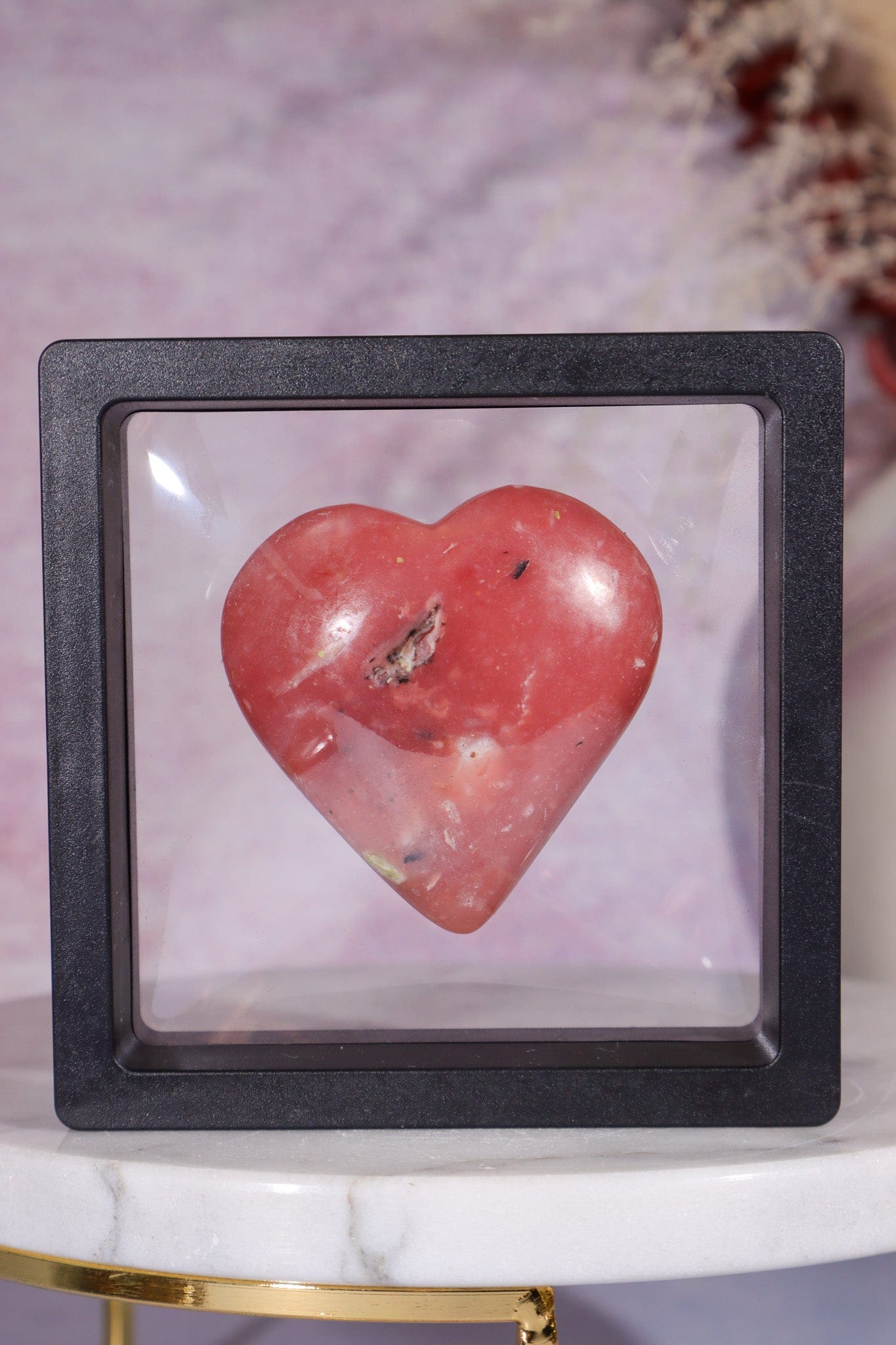 Pink Opal Heart 5cm, Peru Hearts Tali & Loz Crystals