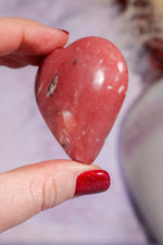 Pink Opal Heart 5cm, Peru Hearts Tali & Loz Crystals