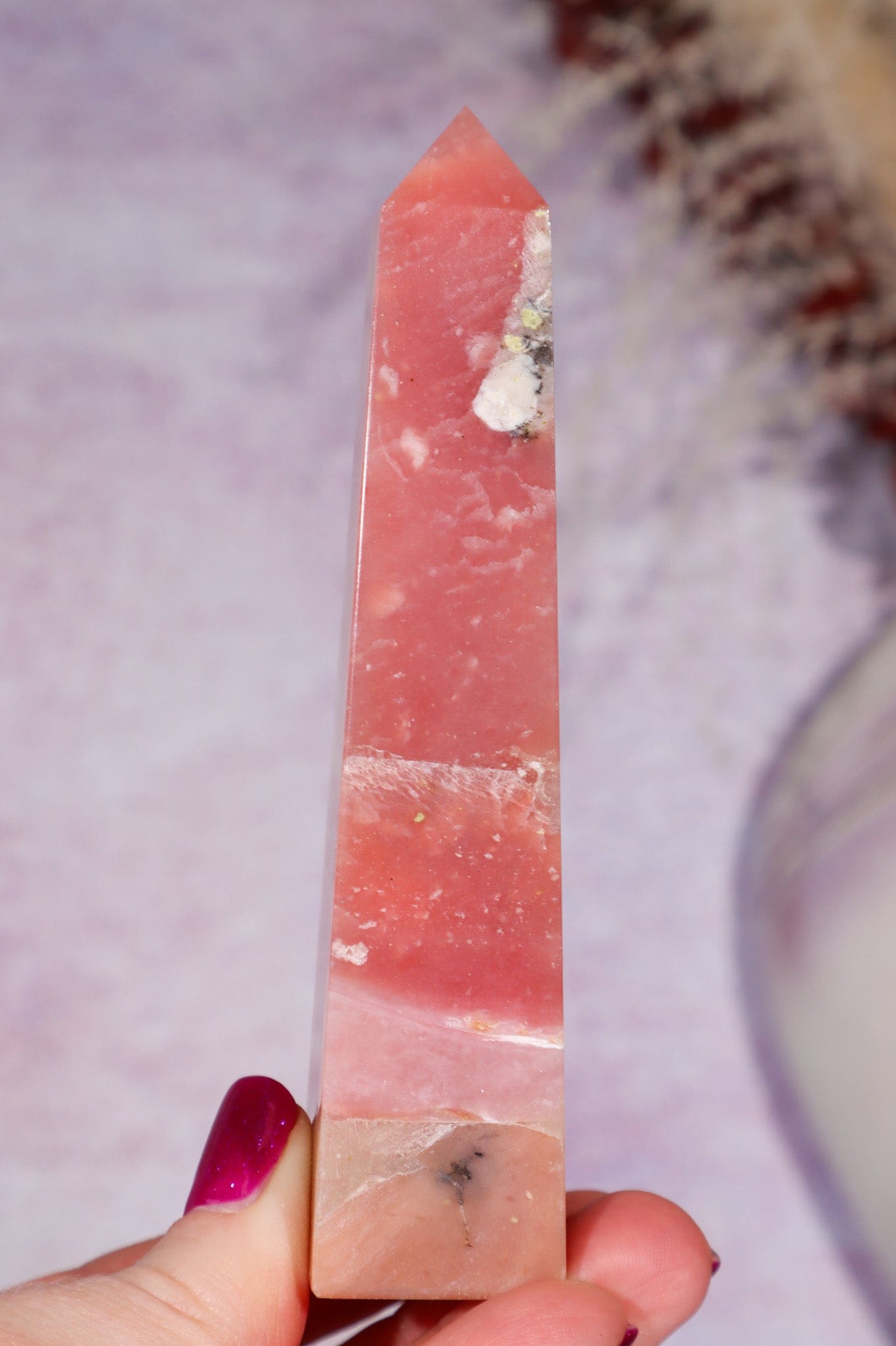 Pink Opal Tower 10.8cm, Peru Towers Tali & Loz Crystals