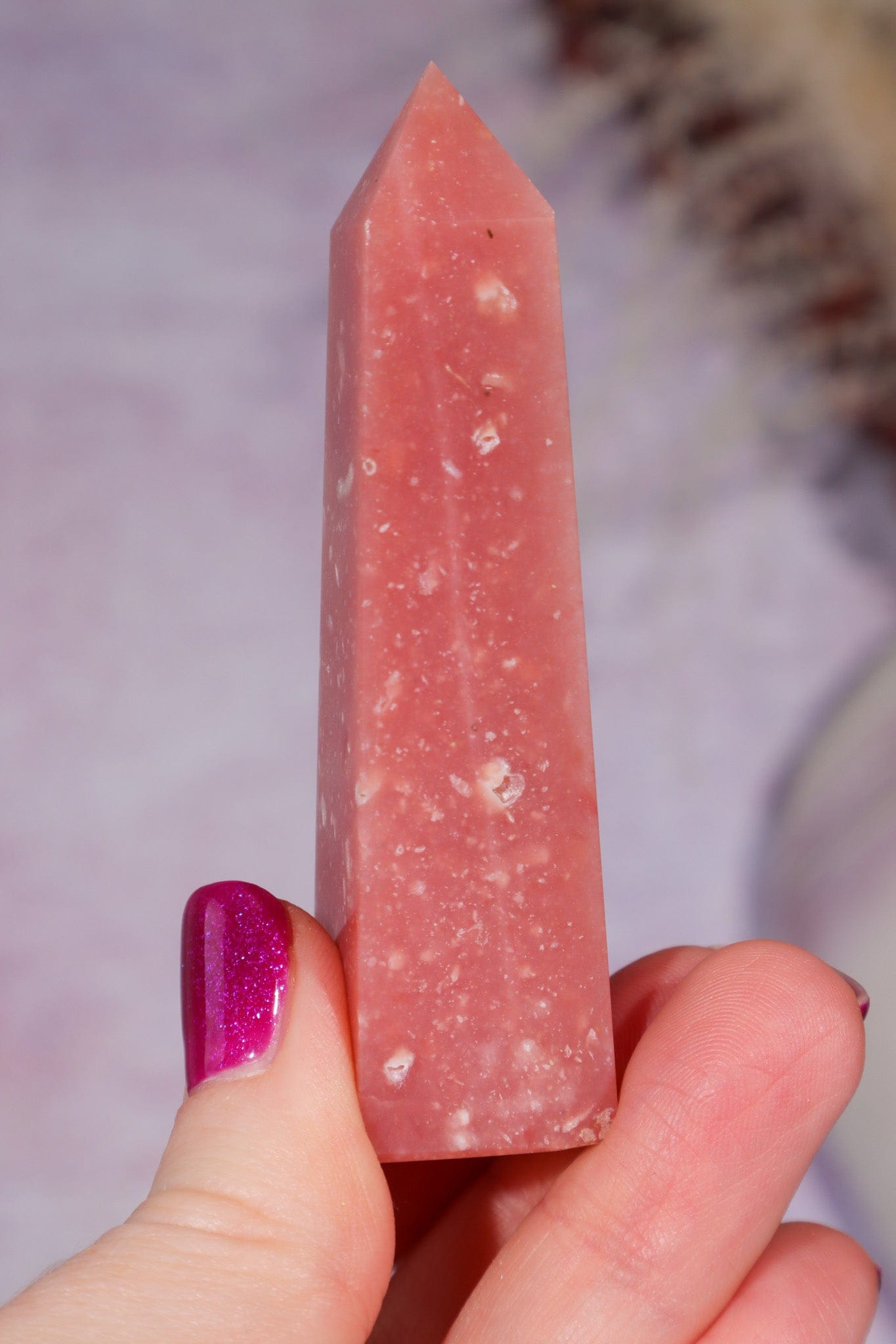 Pink Opal Tower 7.5cm, Peru Towers Tali & Loz Crystals