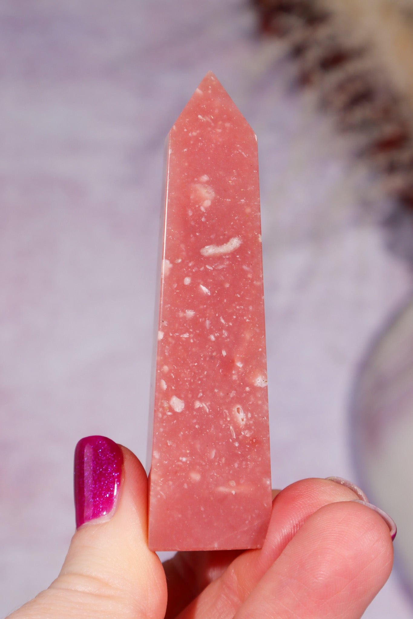 Pink Opal Tower 7.5cm, Peru Towers Tali & Loz Crystals