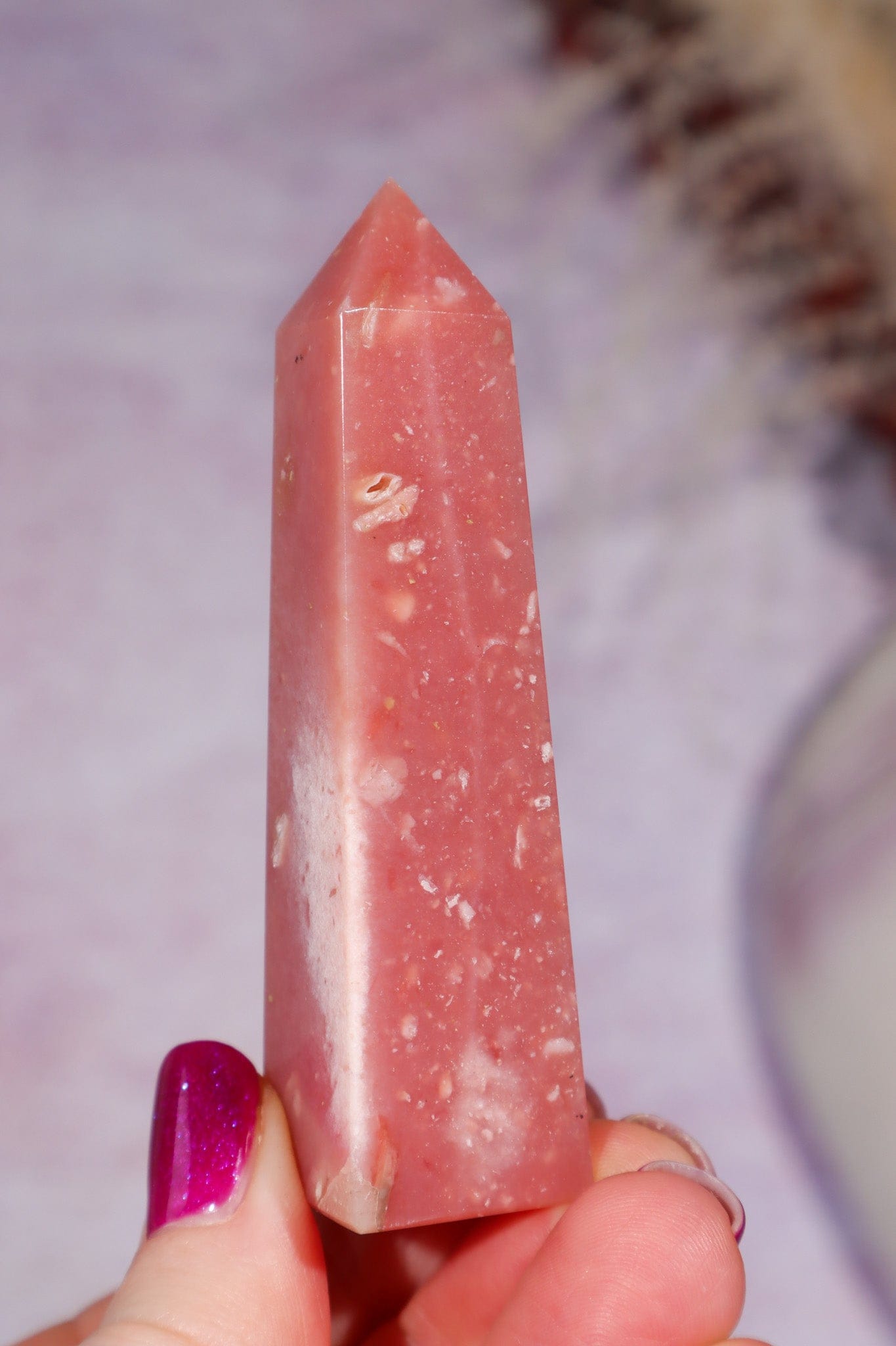 Pink Opal Tower 7.5cm, Peru Towers Tali & Loz Crystals