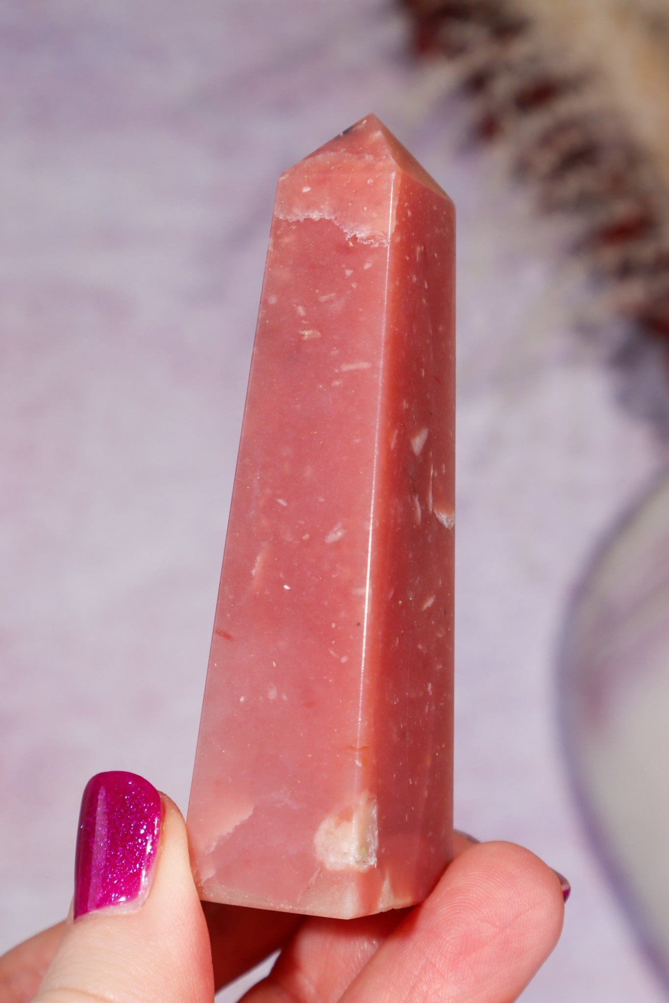 Pink Opal Tower 8.2cm, Peru Towers Tali & Loz Crystals