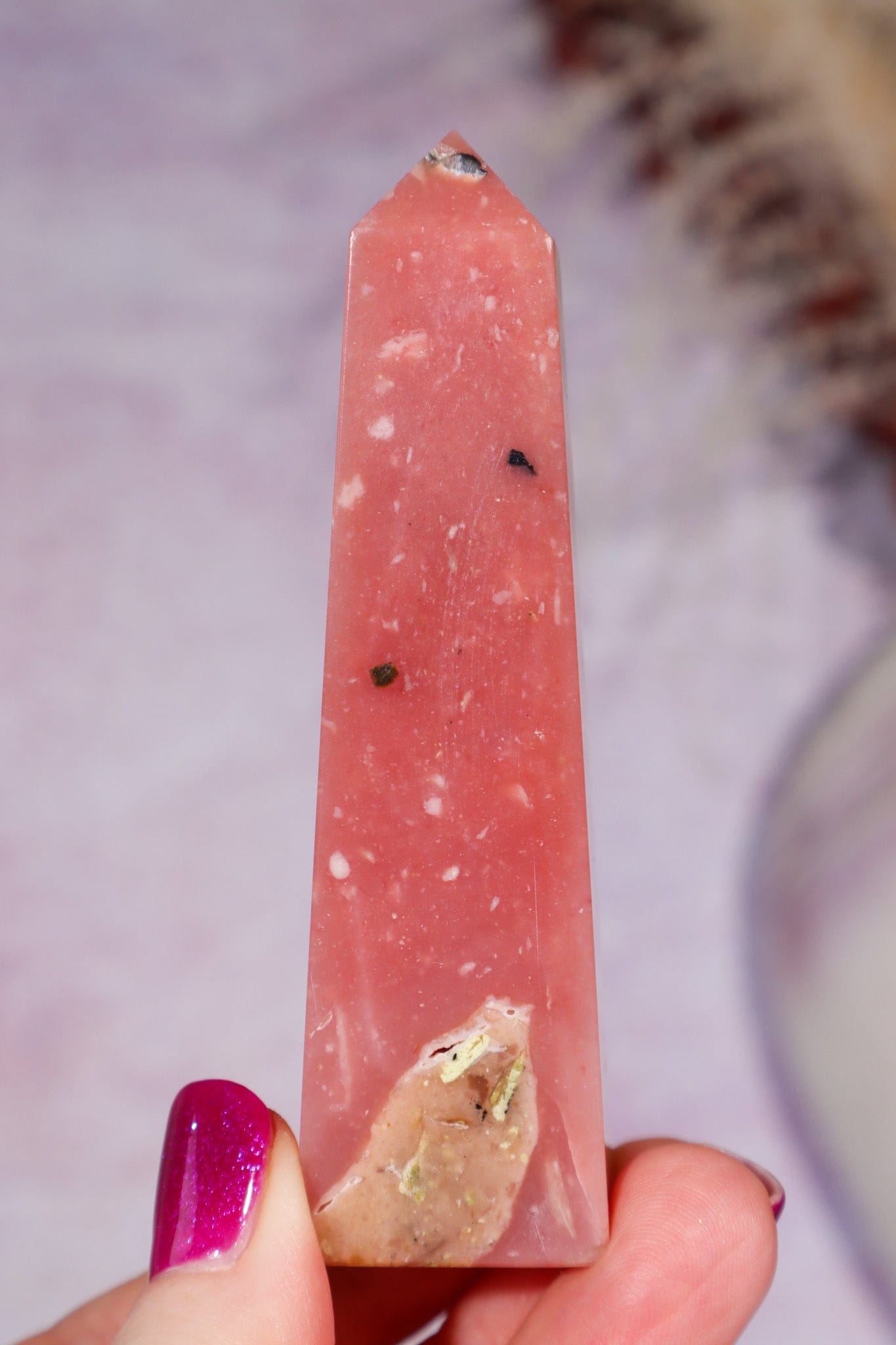 Pink Opal Tower 8.2cm, Peru Towers Tali & Loz Crystals