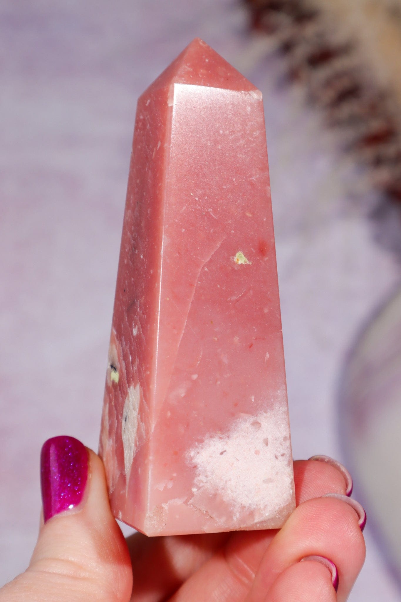 Pink Opal Tower 8.3cm, Peru Towers Tali & Loz Crystals