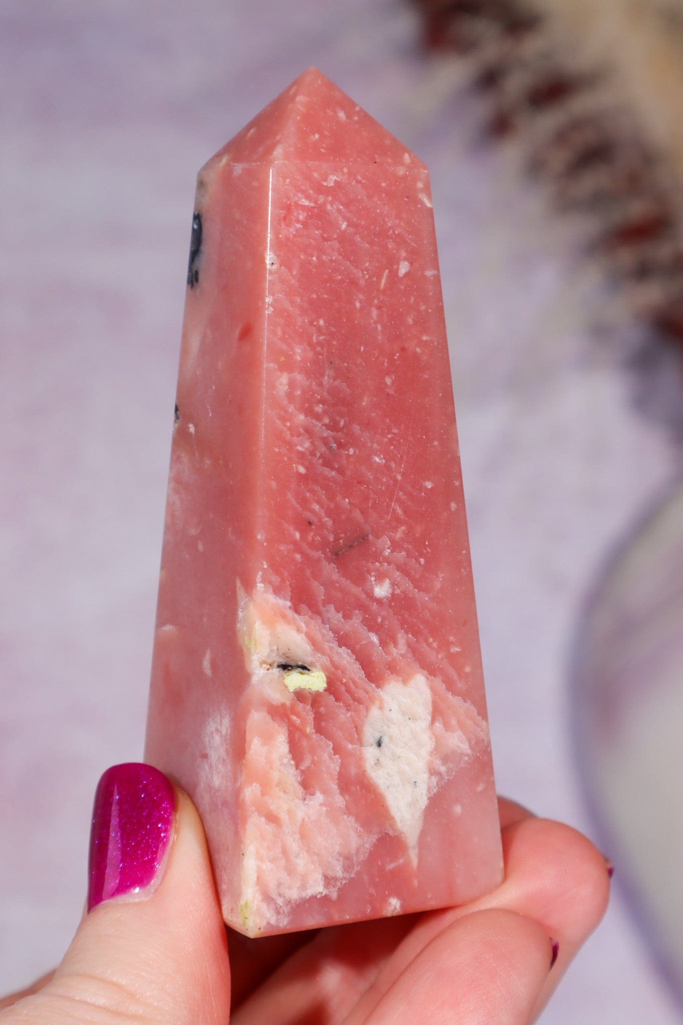 Pink Opal Tower 8.3cm, Peru Towers Tali & Loz Crystals