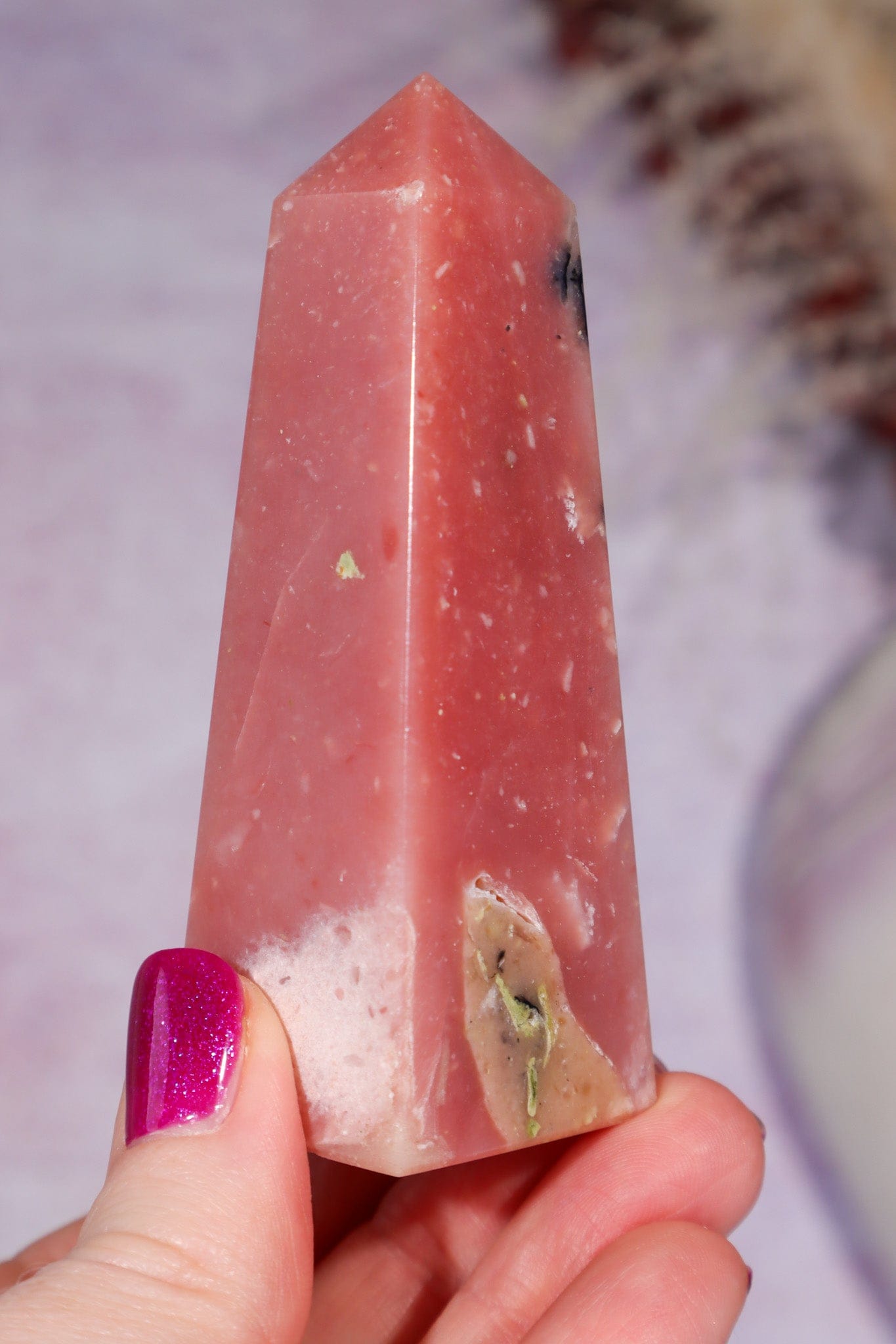 Pink Opal Tower 8.3cm, Peru Towers Tali & Loz Crystals