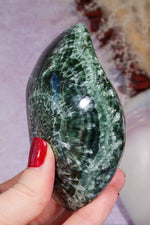 Polished Seraphinite Specimen 334gr, Russia Specimen Tali & Loz Crystals