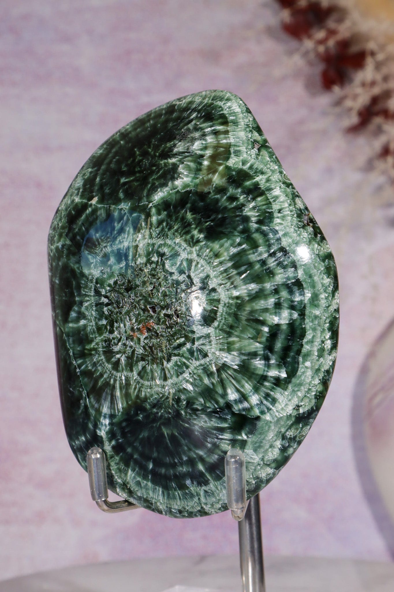 Polished Seraphinite Specimen 334gr, Russia Specimen Tali & Loz Crystals