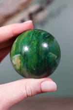 Polished Swazi Jade (Nephrite) Sphere Spheres Tali & Loz Crystals