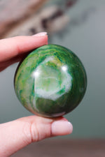 Polished Swazi Jade (Nephrite) Sphere Spheres Tali & Loz Crystals