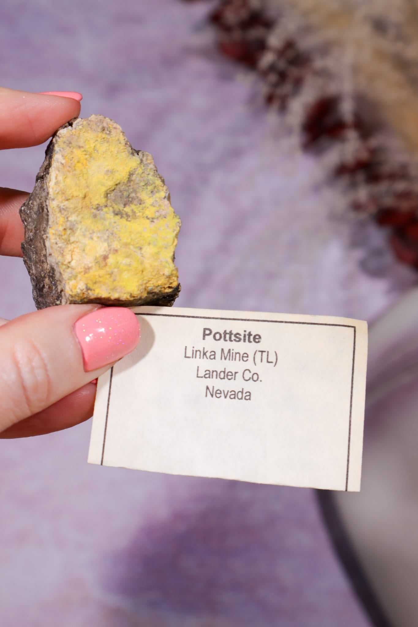 Pottsite Mineral Specimen, Linka Mine, Lander County, Nevada, USA, Sold as Seen Tali & Loz Crystals