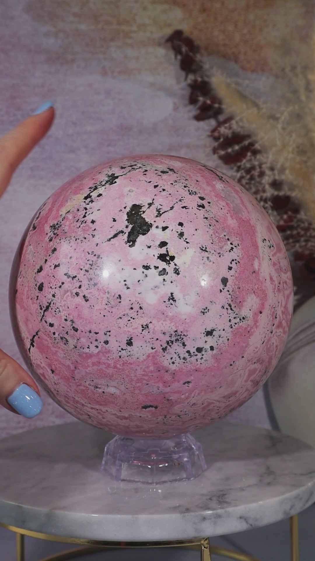 Rhodonite Statement Sphere 5.7KG