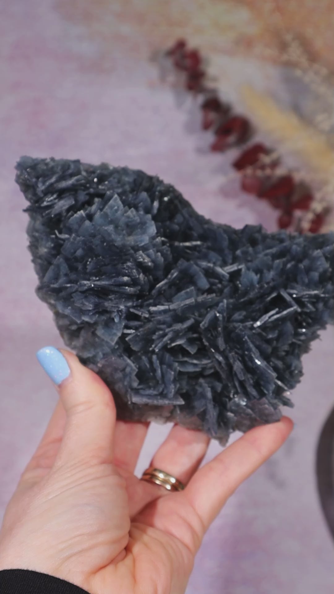Blue Baryte Crystal Cluster Specimen 14.3cm | Sold as Seen